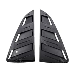 2pcs Gloss Black Rear Side Window Shutter Louver Cover Trim For Volkswagen Polo MK5 6R 6C GTI TSI TDI 2009-2017 5-Door Hatchback
