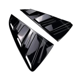 2pcs Gloss Black Rear Side Window Shutter Louver Cover Trim For Volkswagen Polo MK5 6R 6C GTI TSI TDI 2009-2017 5-Door Hatchback