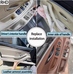 Left Right Interior Leather Passenger Door Handle Assembly For BMW 5 Series F10 F11 F18 520i 523i 525i 528i 535i