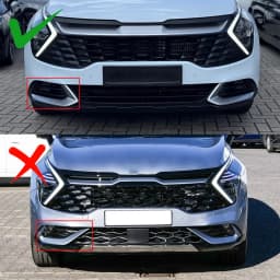 For Kia Sportage NQ5 2023-2026 Carbon Fiber Style Black Front Fog Light Lamp Cover Trim Accessories LHD/RHD