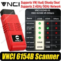 VNCI 6154B Diagnostic Scanner for VW/AUDI/Skoda/Seat Support CAN FD/DolP ProtocoI Diagnostic Tool Work ODIS/VCDS Software