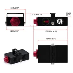 Oil Cooler Thermostat Sandwich Plate Filter Engine Transmission Oil Cooling Adapter 10AN Inline Fluid Control Bypass