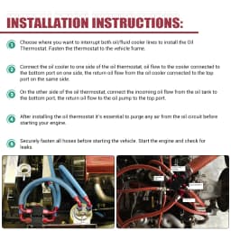 Oil Cooler Thermostat Sandwich Plate Filter Engine Transmission Oil Cooling Adapter 10AN Inline Fluid Control Bypass