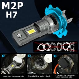 2Pcs 60W 16000LM H7 Led Headlight Bulb CSP 3570 H7 LED Canbus White 6000K H7 Car Led Light M2P