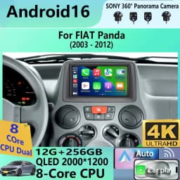 7" Car Radio Android 16 For FIAT Panda 2003 2004 2005 2006 2007 -2012 Stereo Multimedia Player Navigation Autoradio Carplay Auto