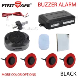 12V 16.5mm Flat Probe Parking Sensor Kit 4 Sensors Buzzer Detector Reversing Radar Universal Auto Auxiliary Safety Accessories