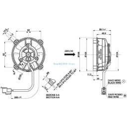 T3LF Auto Repair Accessory 12V 147CFM Puller Low Profile Fan for VA32-A101-62A