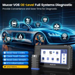 Lifetime Free Update MUCAR VO6 OBD2 Scanner All Systems Diagnostic 28 Reset Auto VIN EPB/BMS/SAS/ABS Sevice for All Cars