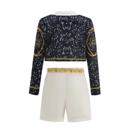 New Girls 3 PCS Set Halloween Cosplay Top Jacket Skirt Shorts Dance Role Play Singer Show Outfit Stage Performance Costume