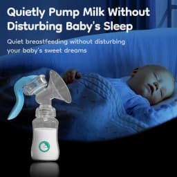 Manual Breast Pump Food Grade Silicone BPA-Free Portable Breastfeeding Milk Extractor With Soft Cushion&Gentle Suction MB7