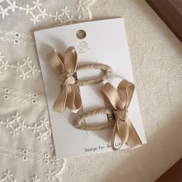 Baby Hair Clips New Autumn and Winter Leaf Color Series Cotton Belt Bow Children's BB Clips Bangs Hairclips Side Hair Accessory