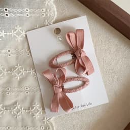 Baby Hair Clips New Autumn and Winter Leaf Color Series Cotton Belt Bow Children's BB Clips Bangs Hairclips Side Hair Accessory