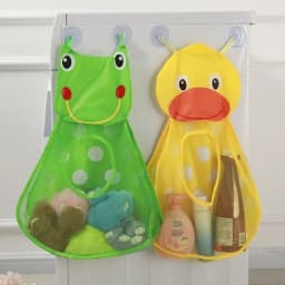 Baby Bath Toys Organizer Quick Dry Toddlers Mesh Net Bag for Bathroom Toy Storage Cartoon Shape Sand Beach Toys Storage Holder