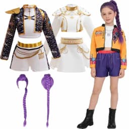 Girls Cartoon Cosplay Sets Children Fashion Stage Performance Clothing Outfits Kids Movie Role-playing Costume Suits 3-12 Years
