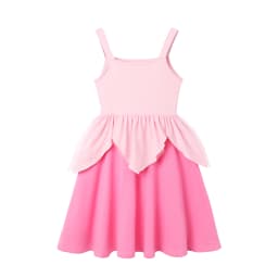Children's Casual Dress for Girls Mermaid Rapunzel Dress One-Shoulder Sling Short Sleeve Princess Costume Summer Casual Vest