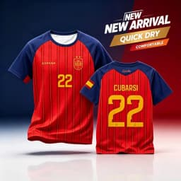 2026 Spain Team Player Style Yamal Football Jersey,#2 #3 #11 #15 #17 #22 #24 Quick‑Dry Short Sleeve T‑Shirt Kids Family Fan Kid