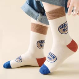 5 Pairs Children's Socks, Boys' Cartoon Cute Puppy Mid Length Socks , Students' , Autumn/ Winter Versatile Socks