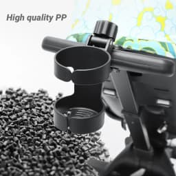 360 Degrees Rotation Drink Holder for Bike Pushchair Wheelchair Walker Bicycle Fits Most Cups Gifts for Relatives