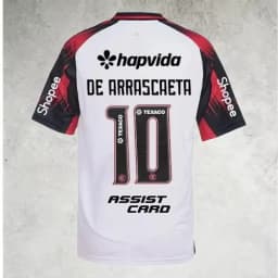 Flamengo Soccer Jersey DE ARRASCAETA #10 Red‑Black Striped Short Sleeve Football Shirt Men Fan Sports Uniform Matching Family