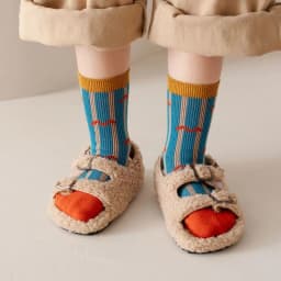 Vintage Checkered Striped Kids Crew Socks,Soft Cotton Breathable,Retro Geometric Socks for Boys Girls,Daily School Casual Socks