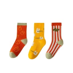Vintage Checkered Striped Kids Crew Socks,Soft Cotton Breathable,Retro Geometric Socks for Boys Girls,Daily School Casual Socks