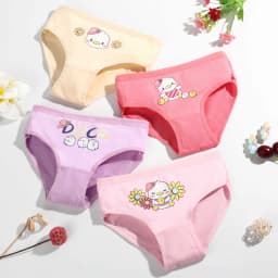 4 Pieces/lot Design Children's Girls Panties Cotton Soft Pretty Cartoon Unicorn Child Underwear for Girls Kids Boxer Breathable