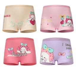 4 Pieces/lot Design Children's Girls Panties Cotton Soft Pretty Cartoon Unicorn Child Underwear for Girls Kids Boxer Breathable