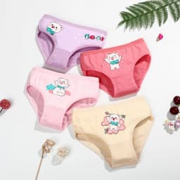 4 Pieces/lot Design Children's Girls Panties Cotton Soft Pretty Cartoon Unicorn Child Underwear for Girls Kids Boxer Breathable