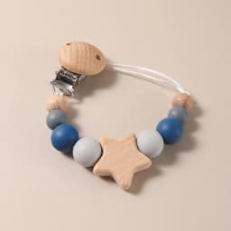 Star Pacifier Chain Beaded Pacifier Clip Anti-Lost Soother Holder for Babies Infants & Toddlers