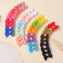 10/20/26/40pcs Random Color Bow Ribbon Hair Bow Clips Handmade Hairgripes Headwear Hairpins Baby Kids Hair Accessories