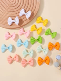 10/20/26/40pcs Random Color Bow Ribbon Hair Bow Clips Handmade Hairgripes Headwear Hairpins Baby Kids Hair Accessories