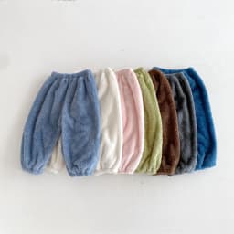 Baby Boys Girls Plush Pants New Design Pajamas Pants Autumn Winter Casual Fashion Long Pants Toddler All-match Velvet Trousers