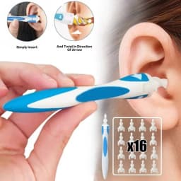 Hot Ear Wax Remover Tool Spiral Ear Cleaner With Soft Silicone 16 Replacement Tips Simply To Grab Extract Earwax Ear Health Care