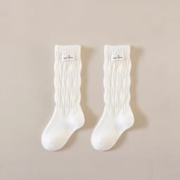 Kids Long Socks For Girls Spring Autumn New Cotton Children's Calf Socks Retro Solid Knee High Baby Child Girl Socks 1-12Years
