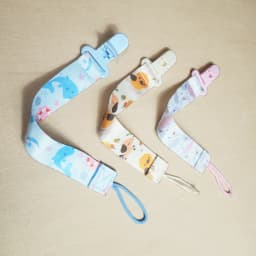 3PCS cartoon Printed baby Pacifier to Prevent Chain Dropping; baby Gum Toy Anti-Fall Rope Hanging Rope, Bottle and Nipple Clip