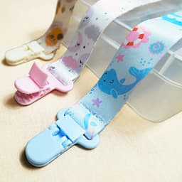 3PCS cartoon Printed baby Pacifier to Prevent Chain Dropping; baby Gum Toy Anti-Fall Rope Hanging Rope, Bottle and Nipple Clip