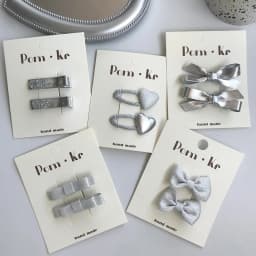 New elegant silver bow leather hair clips:Kids' stylish versatile alligator clips—high-quality, hair-friendly,perfect for babys