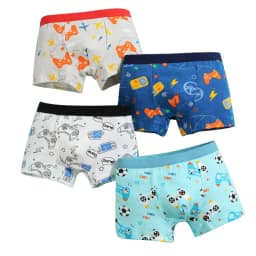 4/8/12 Pcs Boys Boxer Sets Briefs Kids Cotton Underwear Baby Underpants Teenager Cartoon Dinosaur Print Soft Children Panties