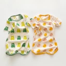0-3 Years Newborn Ice Silk Thin Sleepwear Print Babysuits Cartoon Romper Summer New Boys Girls Baby Anti Kick Clothing