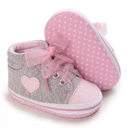 0-18M Baby Shoes Infant Pre-Walker Shoes, Cute Pink Theme Casual Flat Shoes, Soft Sole Lightweight Comfortable for Girls