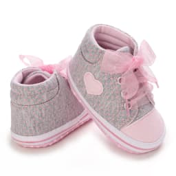 0-18M Baby Shoes Infant Pre-Walker Shoes, Cute Pink Theme Casual Flat Shoes, Soft Sole Lightweight Comfortable for Girls