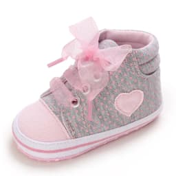 0-18M Baby Shoes Infant Pre-Walker Shoes, Cute Pink Theme Casual Flat Shoes, Soft Sole Lightweight Comfortable for Girls