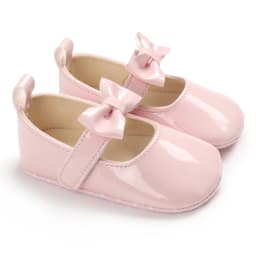 0-18M Baby Shoes Infant Pre-Walker Shoes, Cute Pink Theme Casual Flat Shoes, Soft Sole Lightweight Comfortable for Girls