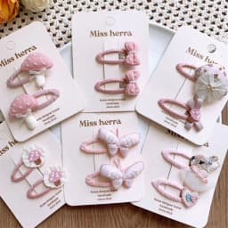 2Pcs/set Kids Kawaii Love Butterfly BB Clips Cute Pink Hair Clips Girls Barrettes Hairpins Headwear Children Hair Accessories