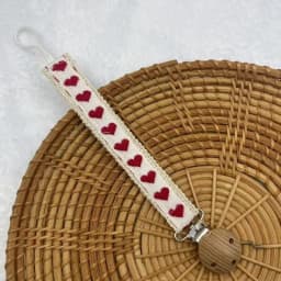 Heart Daisy Printed Flower Print Dummy Nipple Holder Lace Floral Anti-drop Wooden Baby Pacifier Chain PP Colorful
