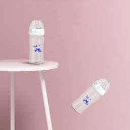 Multi-Size Hands-Free Baby Bottle with Straw, Anti-Choke Design, 150/240/300ml Optional, Night Feeding Hands-Free