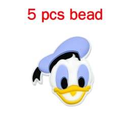 5pcs Silicone Cartoon Beads Pacifier Chain Baby DIY Care Nipple Chain Fittings