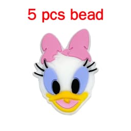 5pcs Silicone Cartoon Beads Pacifier Chain Baby DIY Care Nipple Chain Fittings