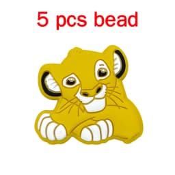 5pcs Silicone Cartoon Beads Pacifier Chain Baby DIY Care Nipple Chain Fittings