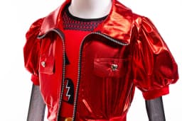 2026 Fancy Comedy Movie Role Play Rock Costume 3PCS Suit The Rising of Red Cosplay Clothing Set Kid Descendant Halloween Apparel